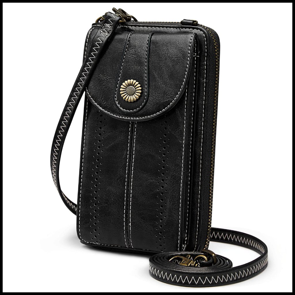 Vegan Leather Crossbody Phone Purse Rfid Blocking Small Wallet Clutch Chic